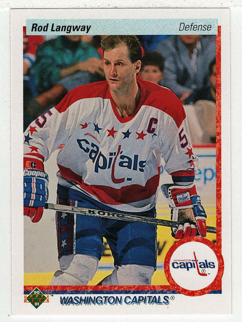 Rod Langway - Washington Capitals (NHL Hockey Card) 1990-91 Upper Deck # 57 Mint