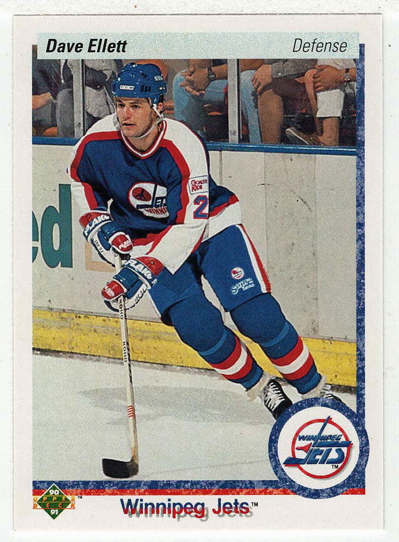 Dave Ellett - Winnipeg Jets (NHL Hockey Card) 1990-91 Upper Deck # 71 Mint