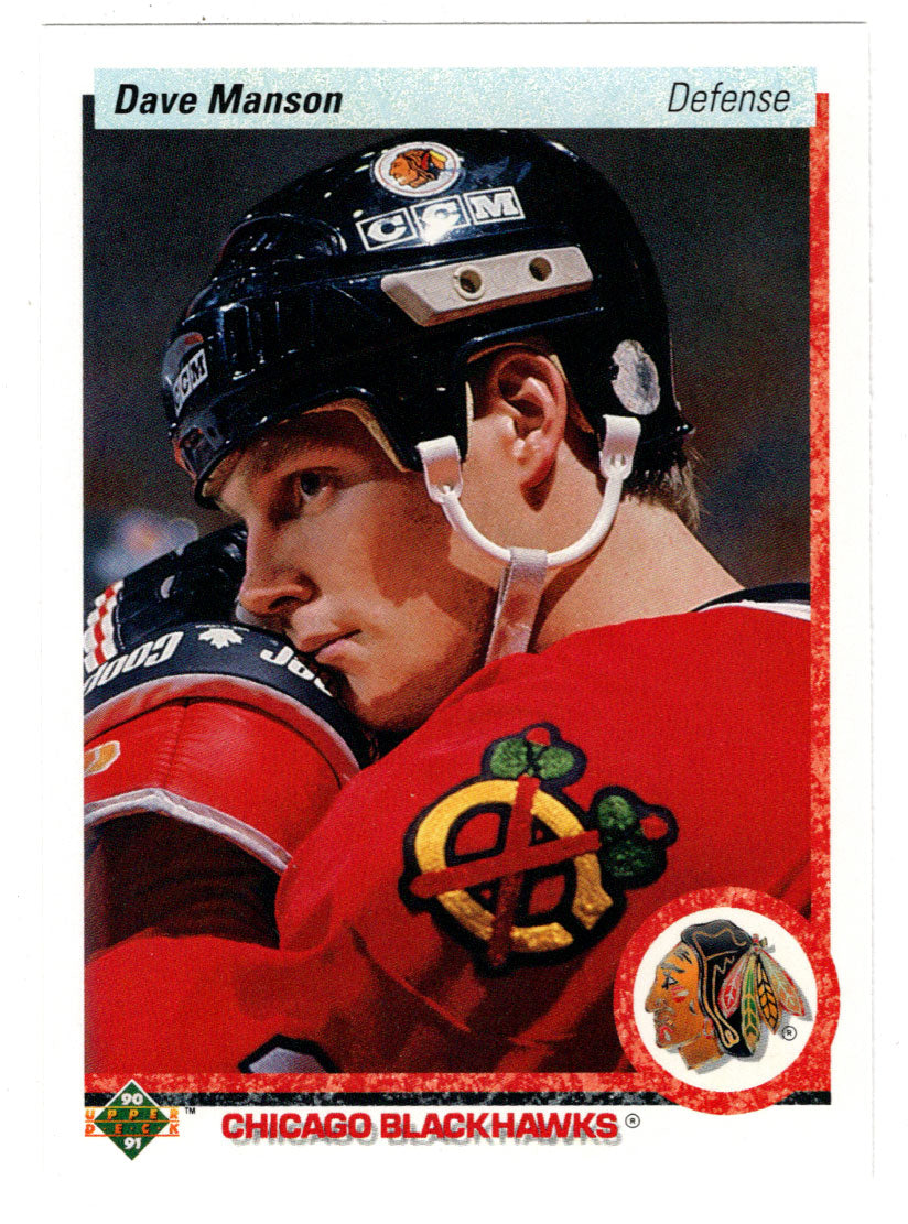 Dave Manson - Chicago Blackhawks (NHL Hockey Card) 1990-91 Upper Deck # 85 Mint