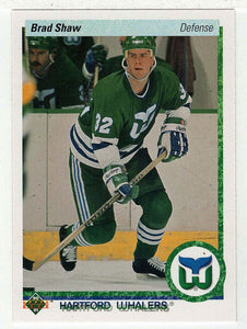 Brad Shaw RC - Hartford Whalers (NHL Hockey Card) 1990-91 Upper Deck # 90 Mint