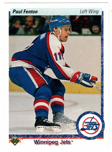 Paul Fenton - Winnipeg Jets (NHL Hockey Card) 1990-91 Upper Deck # 92 Mint