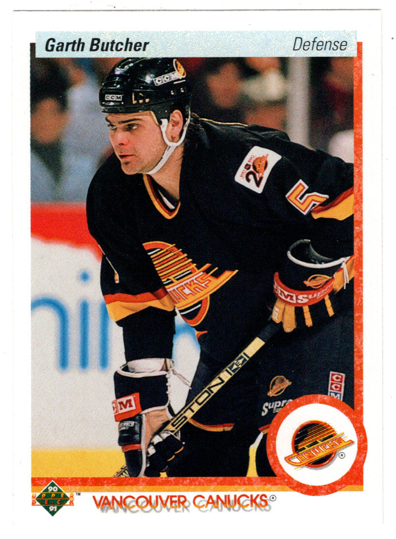 Garth Butcher - Vancouver Canucks (NHL Hockey Card) 1990-91 Upper Deck # 98 Mint