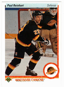 Paul Reinhart - Vancouver Canucks (NHL Hockey Card) 1990-91 Upper Deck # 110 Mint