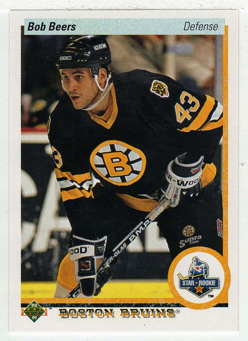 Bob Beers RC - Boston Bruins (NHL Hockey Card) 1990-91 Upper Deck # 125 Mint