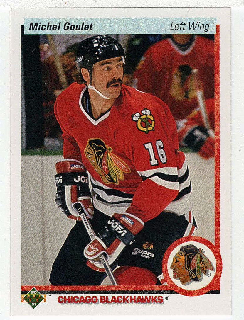 Michel Goulet - Chicago Blackhawks (NHL Hockey Card) 1990-91 Upper Deck # 133 Mint