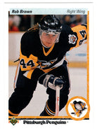 Rob Brown - Pittsburgh Penguins (NHL Hockey Card) 1990-91 Upper Deck # 142 Mint