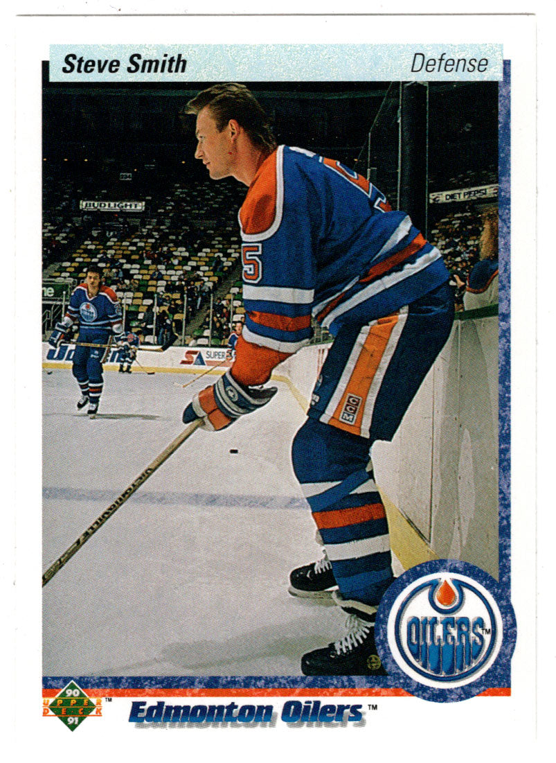 Steve Smith - Edmonton Oilers (NHL Hockey Card) 1990-91 Upper Deck # 148 Mint