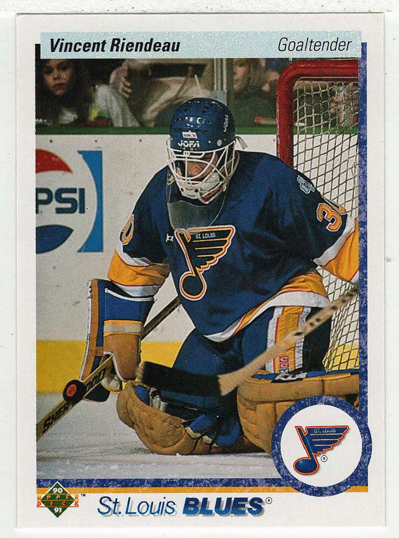 Vincent Riendeau RC - St. Louis Blues (NHL Hockey Card) 1990-91 Upper Deck # 152 Mint