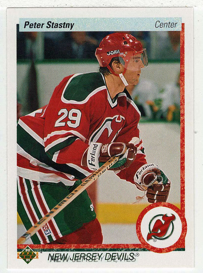 Peter Stastny - New Jersey Devils (NHL Hockey Card) 1990-91 Upper Deck # 163 Mint