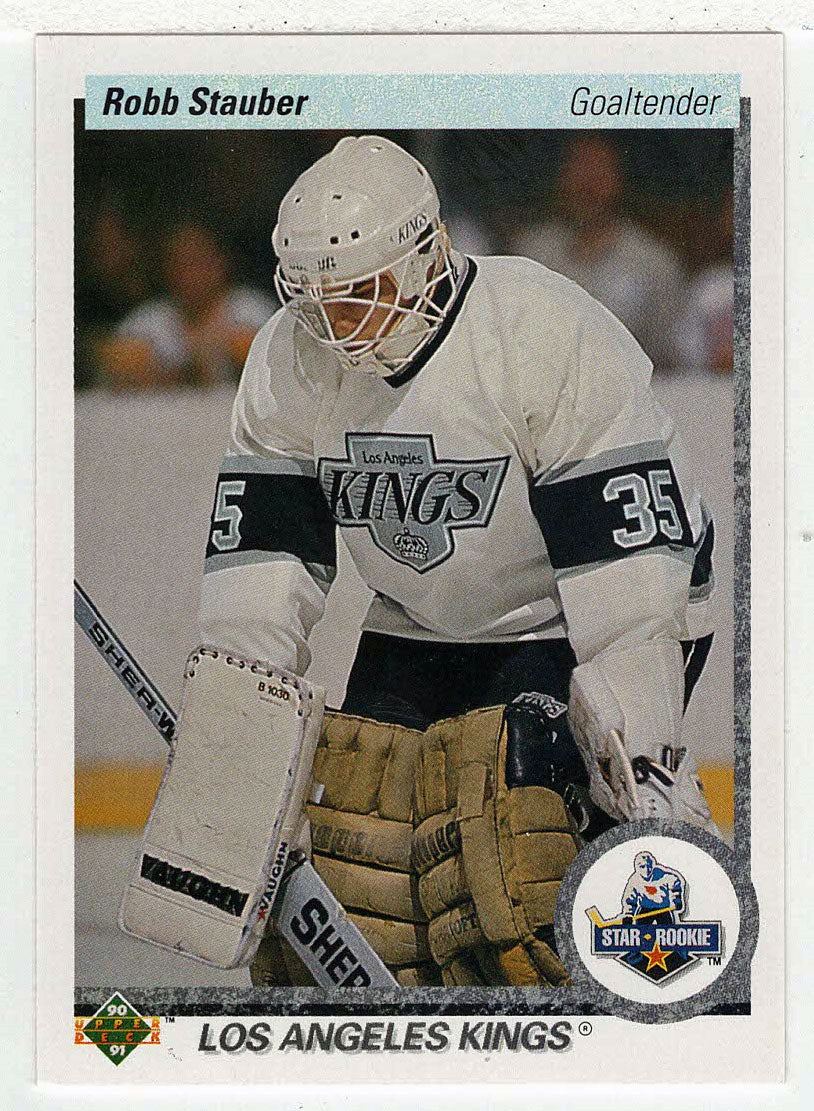 Robb Stauber RC - Los Angeles Kings (NHL Hockey Card) 1990-91 Upper Deck # 165 Mint