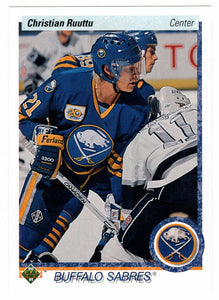Christian Ruuttu - Buffalo Sabres (NHL Hockey Card) 1990-91 Upper Deck # 170 Mint