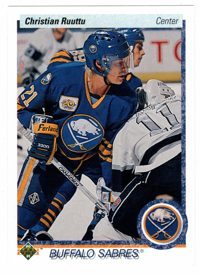 Christian Ruuttu - Buffalo Sabres (NHL Hockey Card) 1990-91 Upper Deck # 170 Mint
