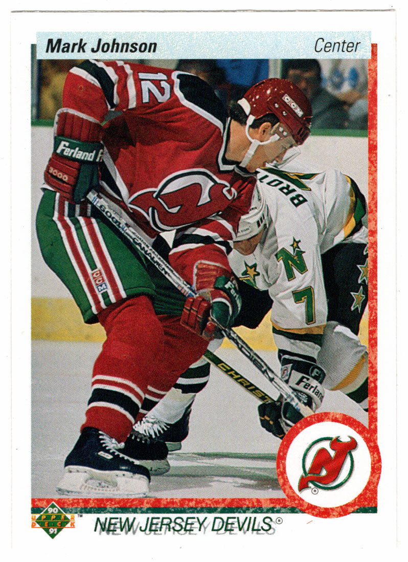 Mark Johnson - New Jersey Devils (NHL Hockey Card) 1990-91 Upper Deck # 180 Mint