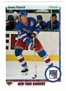 James Patrick - New York Rangers (NHL Hockey Card) 1990-91 Upper Deck # 185 Mint