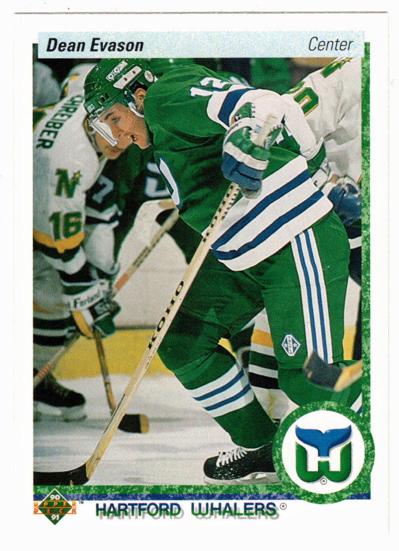 Dean Evason - Hartford Whalers (NHL Hockey Card) 1990-91 Upper Deck # 192 Mint