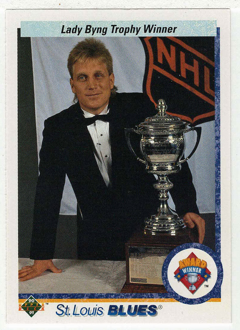 Brett Hull - St. Louis Blues - Lady Byng Trophy (NHL Hockey Card) 1990-91 Upper Deck # 203 Mint