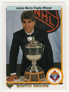 Ray Bourque - Boston Bruins - Norris Trophy (NHL Hockey Card) 1990-91 Upper Deck # 204 Mint
