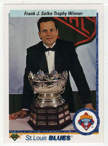 Rick Meagher - St. Louis Blues - Frank Selke Trophy (NHL Hockey Card) 1990-91 Upper Deck # 208 Mint