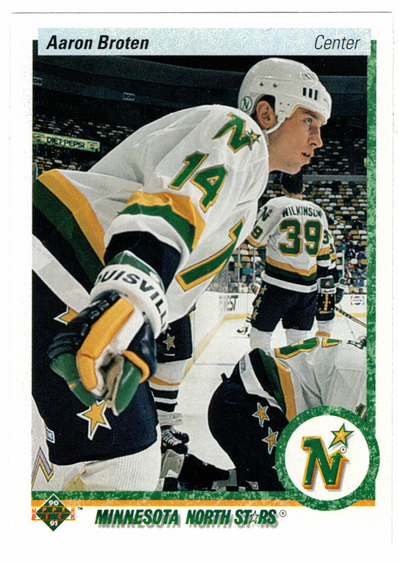 Aaron Broten - Minnesota North Stars (NHL Hockey Card) 1990-91 Upper Deck # 210 Mint