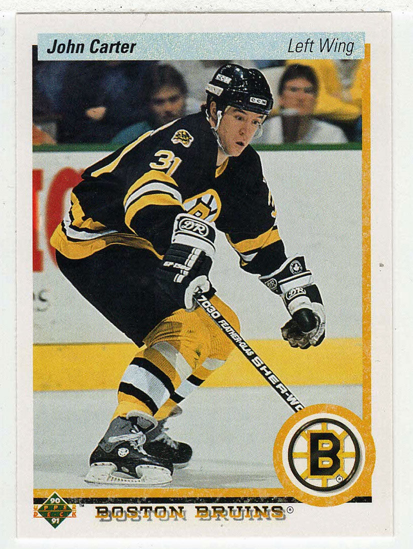 John Carter RC - Boston Bruins (NHL Hockey Card) 1990-91 Upper Deck # 211 Mint