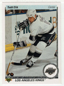 Todd Elik RC - Los Angeles Kings (NHL Hockey Card) 1990-91 Upper Deck # 233 Mint