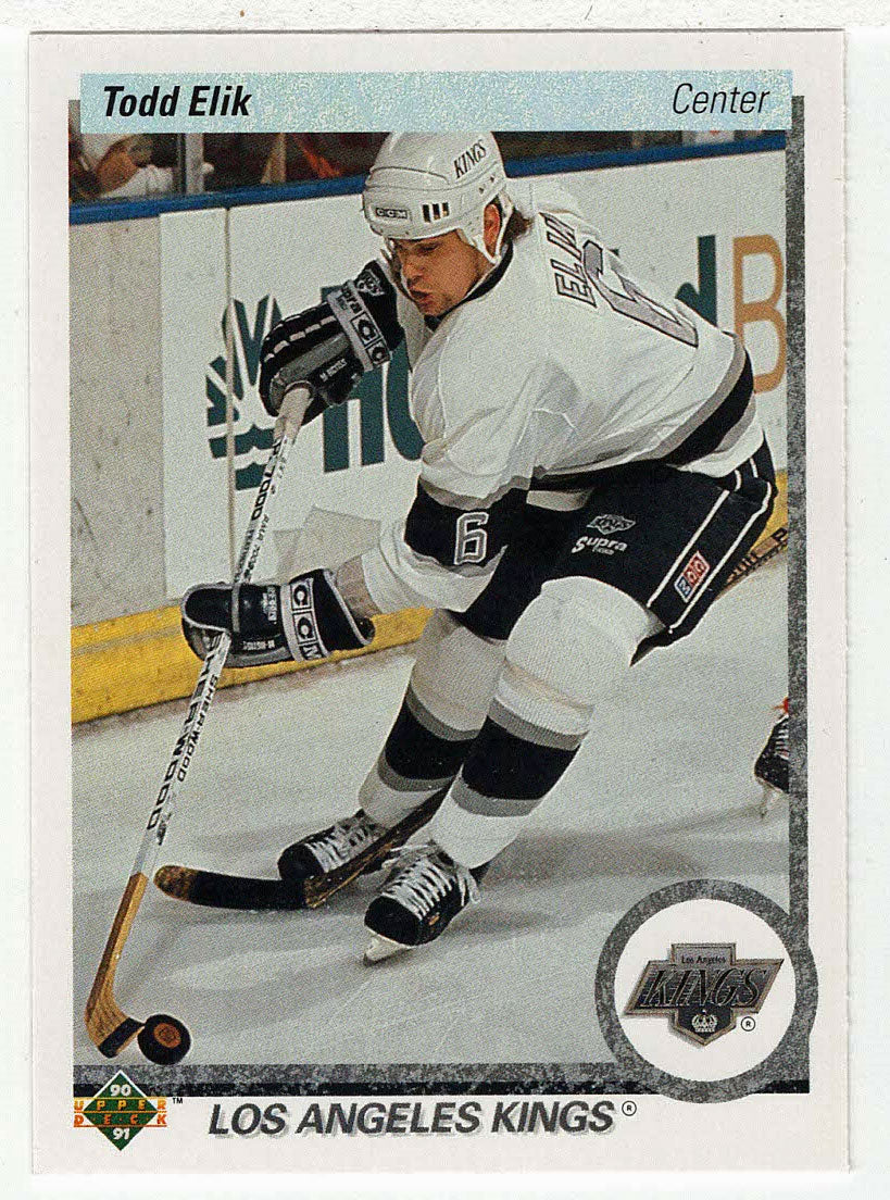 Todd Elik RC - Los Angeles Kings (NHL Hockey Card) 1990-91 Upper Deck # 233 Mint