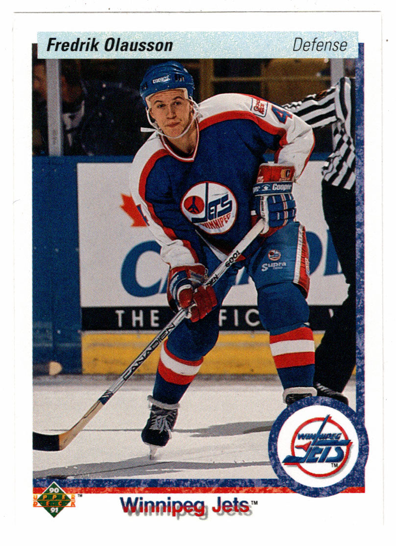 Fredrik Olausson - Winnipeg Jets (NHL Hockey Card) 1990-91 Upper Deck # 237 Mint
