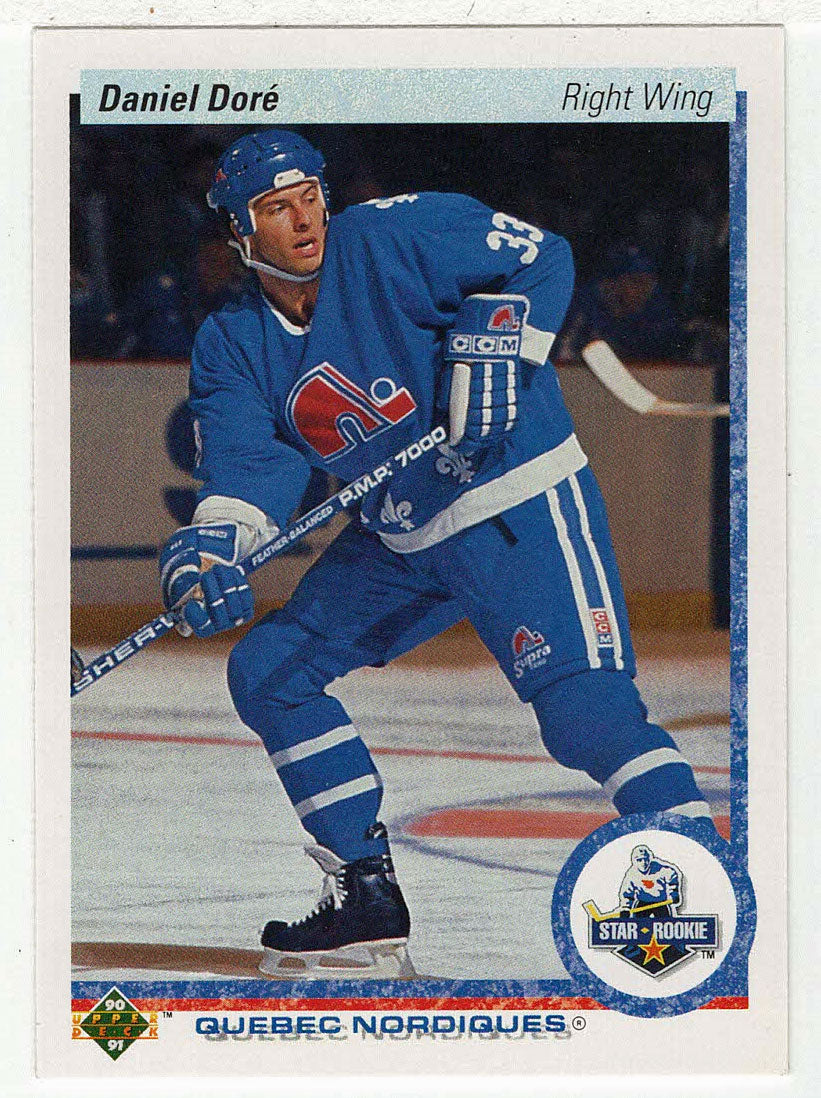 Daniel Dore RC - Quebec Nordiques (NHL Hockey Card) 1990-91 Upper Deck # 255 Mint