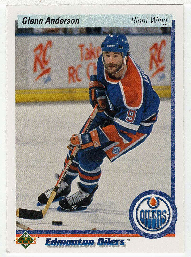 Glenn Anderson - Edmonton Oilers (NHL Hockey Card) 1990-91 Upper Deck # 284 Mint