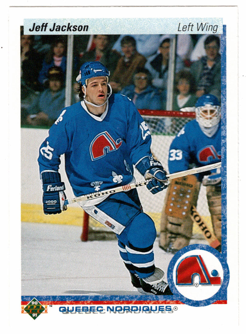 Jeff Jackson - Quebec Nordiques (NHL Hockey Card) 1990-91 Upper Deck # 291 Mint