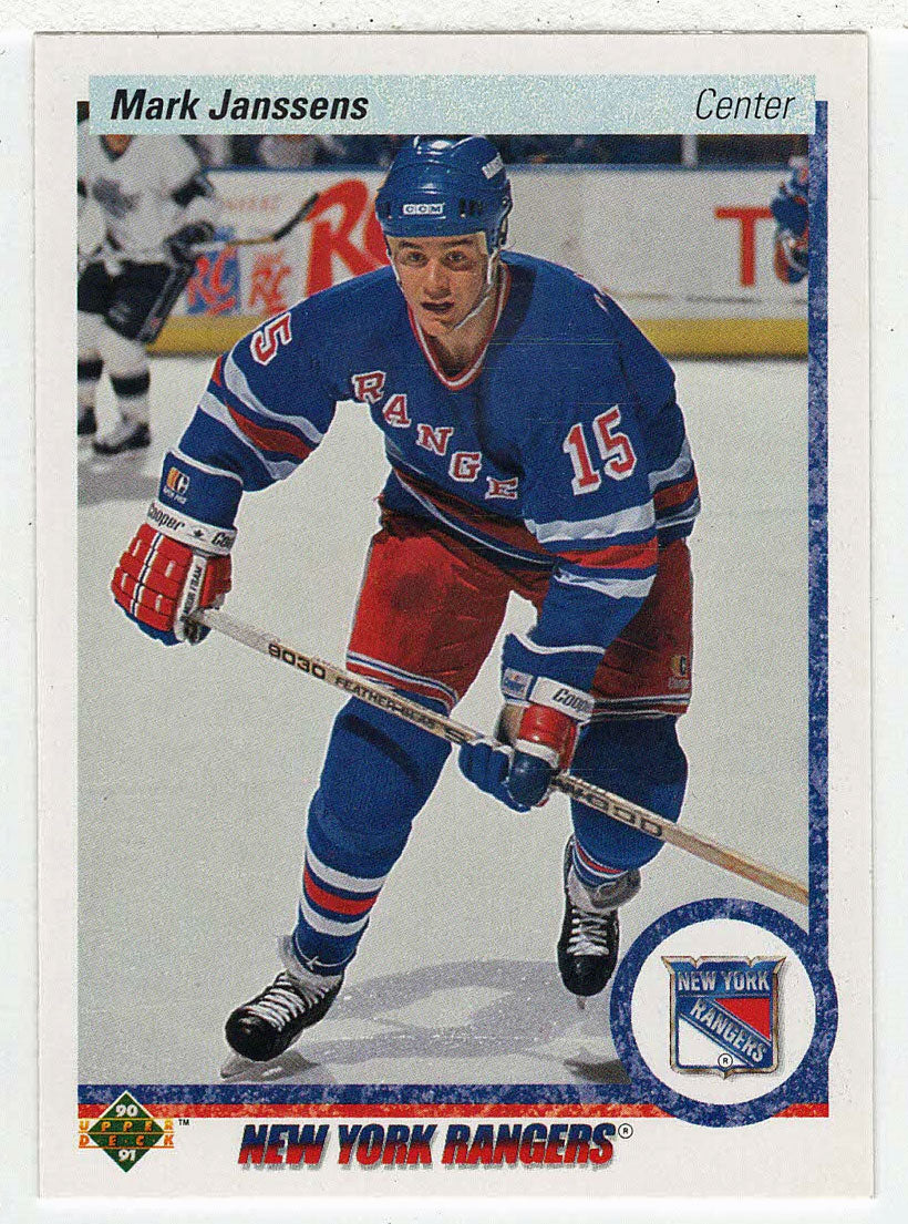 Mark Janssens RC - New York Rangers (NHL Hockey Card) 1990-91 Upper Deck # 298 Mint