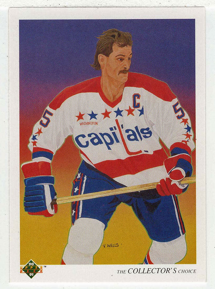 Rod Langway - Washington Capitals - Team Checklist (NHL Hockey Card) 1990-91 Upper Deck # 309 Mint