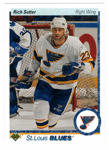 Rich Sutter - St. Louis Blues (NHL Hockey Card) 1990-91 Upper Deck # 328 Mint
