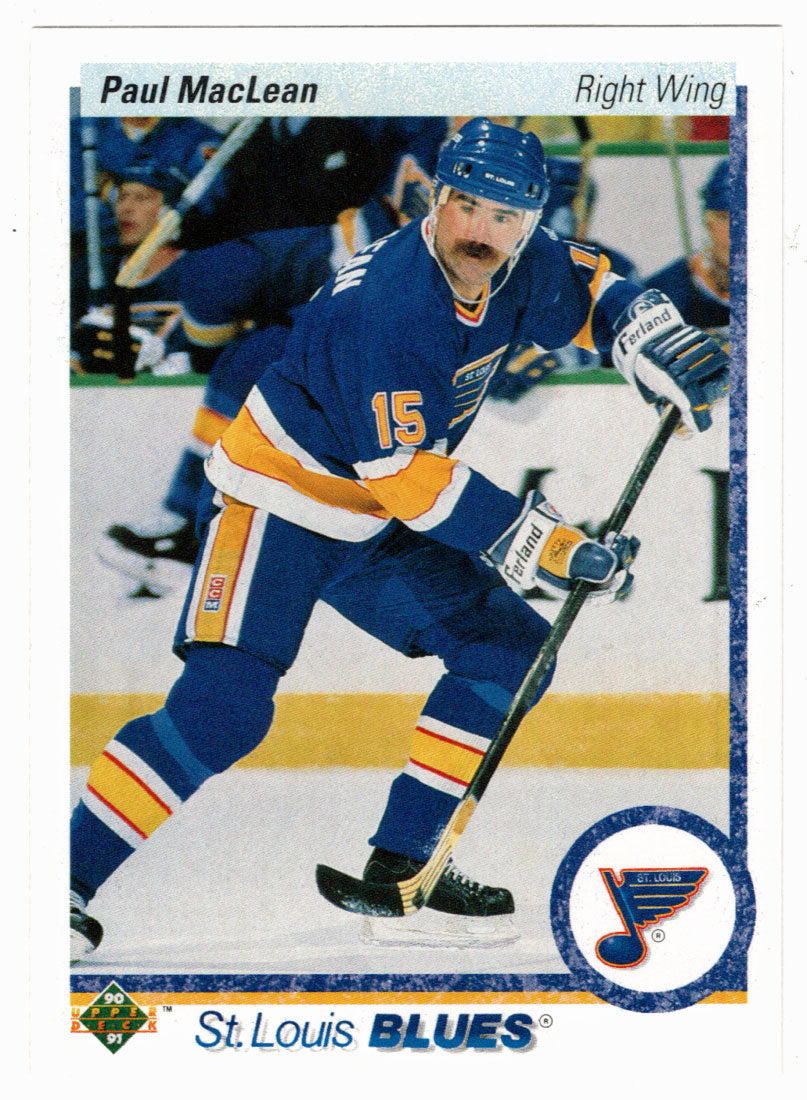 Paul MacLean - St. Louis Blues (NHL Hockey Card) 1990-91 Upper Deck # 330 Mint
