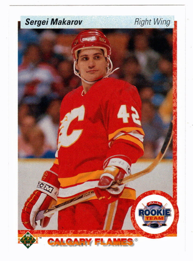 Sergei Makarov - Calgary Flames (NHL Hockey Card) 1990-91 Upper Deck # 336 Mint
