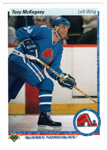 Tony McKegney - Quebec Nordiques (NHL Hockey Card) 1990-91 Upper Deck # 340 Mint