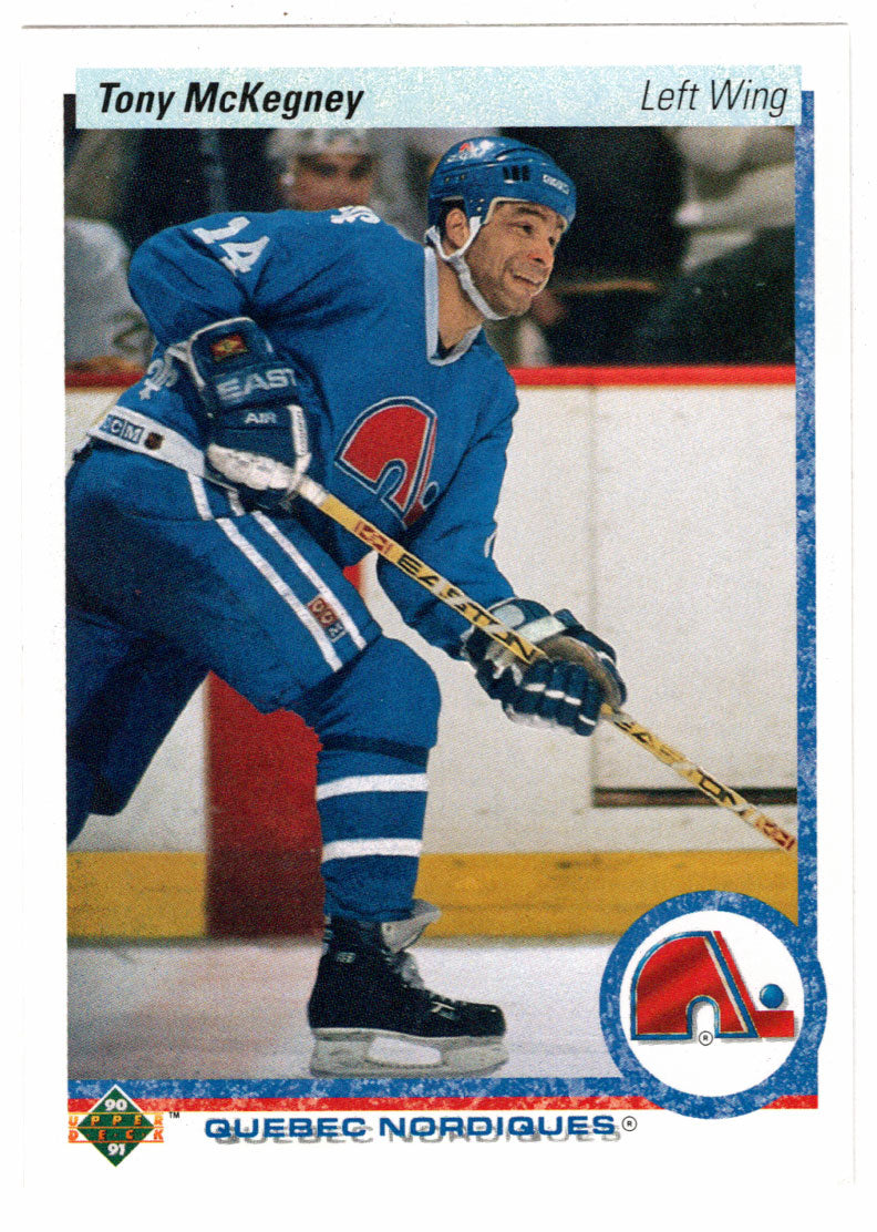 Tony McKegney - Quebec Nordiques (NHL Hockey Card) 1990-91 Upper Deck # 340 Mint