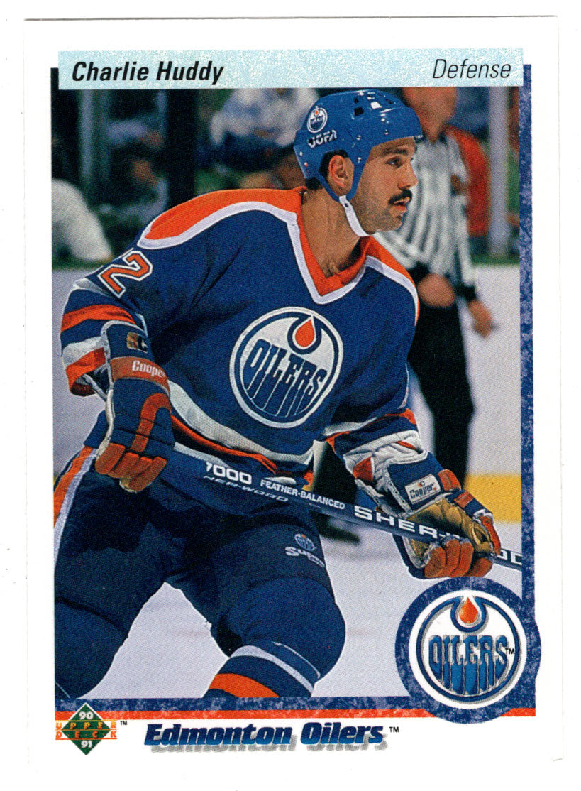 Charlie Huddy - Edmonton Oilers (NHL Hockey Card) 1990-91 Upper Deck # 341 Mint