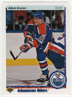 Adam Graves RC - Edmonton Oilers (NHL Hockey Card) 1990-91 Upper Deck # 344 Mint