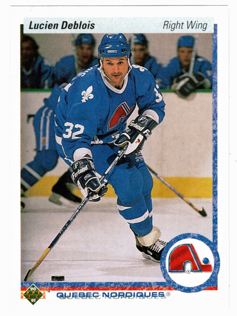 Lucien DeBlois - Quebec Nordiques (NHL Hockey Card) 1990-91 Upper Deck # 363 Mint
