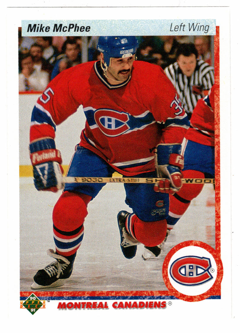 Mike McPhee - Montreal Canadiens (NHL Hockey Card) 1990-91 Upper Deck # 384 Mint