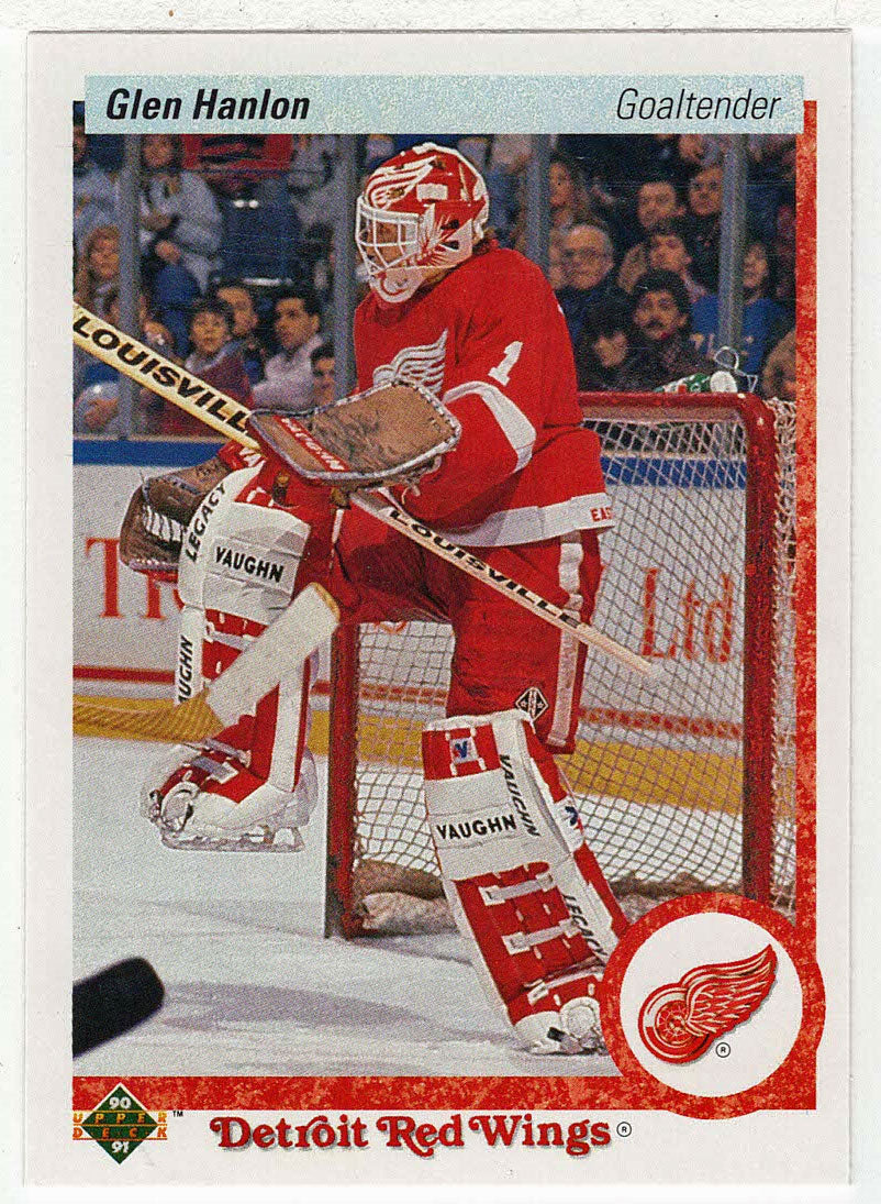 Glen Hanlon - Detroit Red Wings (NHL Hockey Card) 1990-91 Upper Deck # 395 Mint