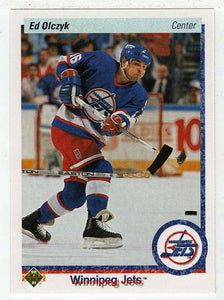 Ed Olczyk - Winnipeg Jets (NHL Hockey Card) 1990-91 Upper Deck # 431 Mint