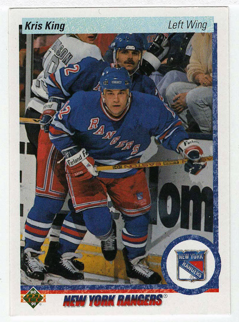 Kris King RC - New York Rangers (NHL Hockey Card) 1990-91 Upper Deck # 440 Mint