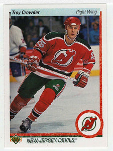 Troy Crowder RC - New Jersey Devils (NHL Hockey Card) 1990-91 Upper Deck # 441 Mint