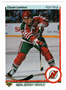 Claude Lemieux - New Jerset Devils (NHL Hockey Card) 1990-91 Upper Deck # 447 Mint