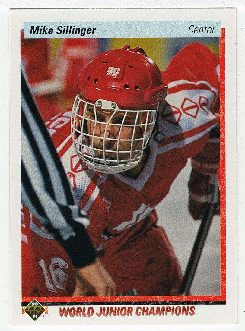 Mike Sillinger RC - Team Canada - World Junior Champions (NHL Hockey Card) 1990-91 Upper Deck # 452 Mint