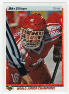 Mike Sillinger RC - Team Canada - World Junior Champions (NHL Hockey Card) 1990-91 Upper Deck # 452 Mint