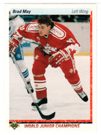 Brad May RC - Team Canada - World Junior Champions (NHL Hockey Card) 1990-91 Upper Deck # 455 Mint