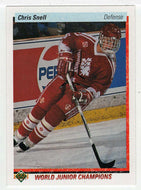 Chris Snell RC - Team Canada - World Junior Champions (NHL Hockey Card) 1990-91 Upper Deck # 468 Mint